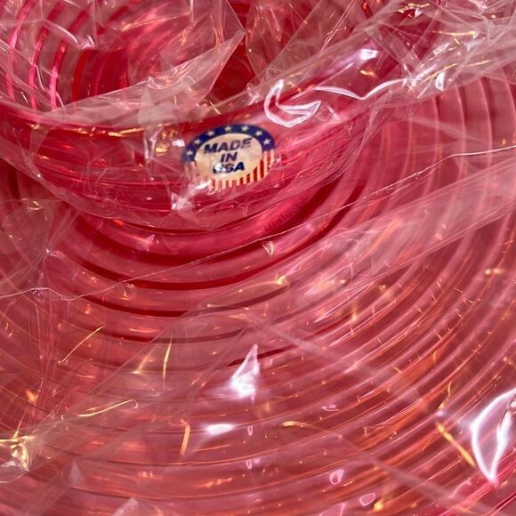 Vintage Majestic Images Chip & Dip Set Pink Lucite New - Picture 8 of 13